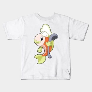 Fish Cook Cooking spoon Kids T-Shirt